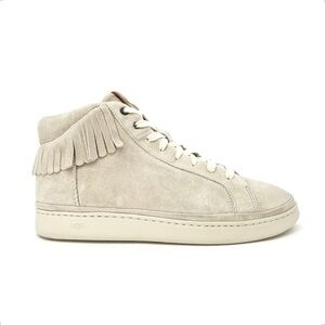 Ugg Cali Fringe Suede Hightop Sneakers Men’s Size 10 Beige Lace-up Brecken New